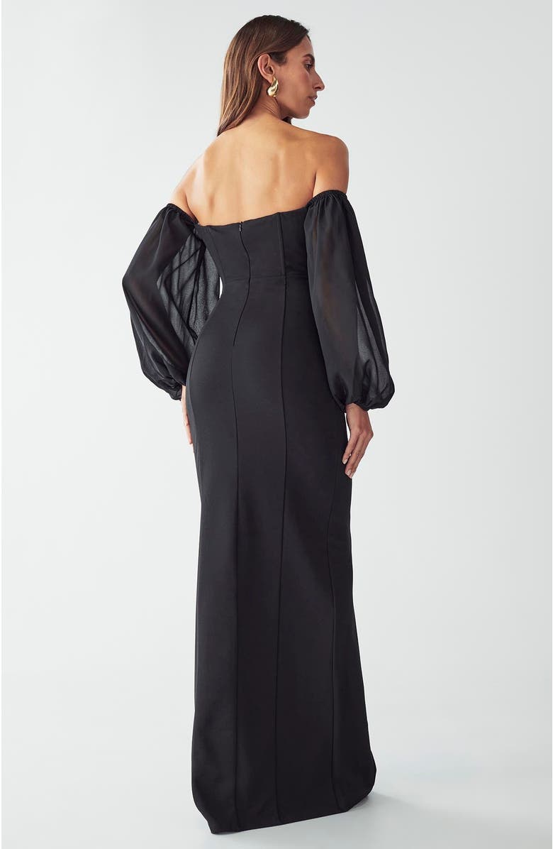 BWLDR Kyra Maxi Dress, Alternate, color, Black