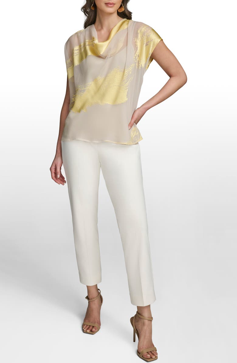 Donna Karan New York Dolman Sleeve Jacquard Top, Alternate, color, 