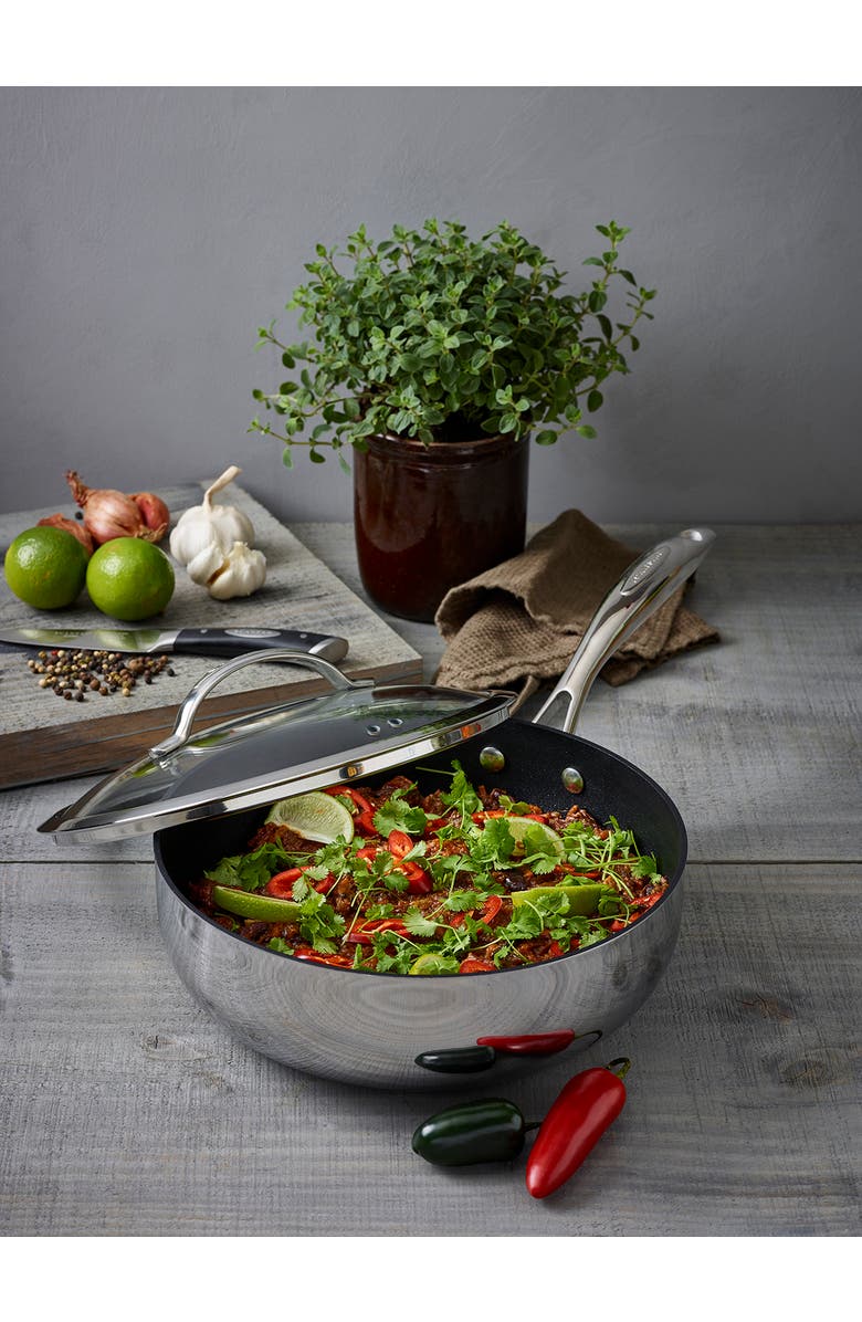 Scanpan CTP 10.25 Inch Covered Saute Pan, Alternate, color, Silver