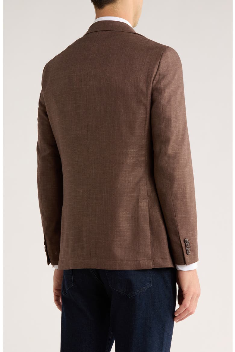 Two Button Notch Lapel Sport Coat, Alternate, color, BROWN