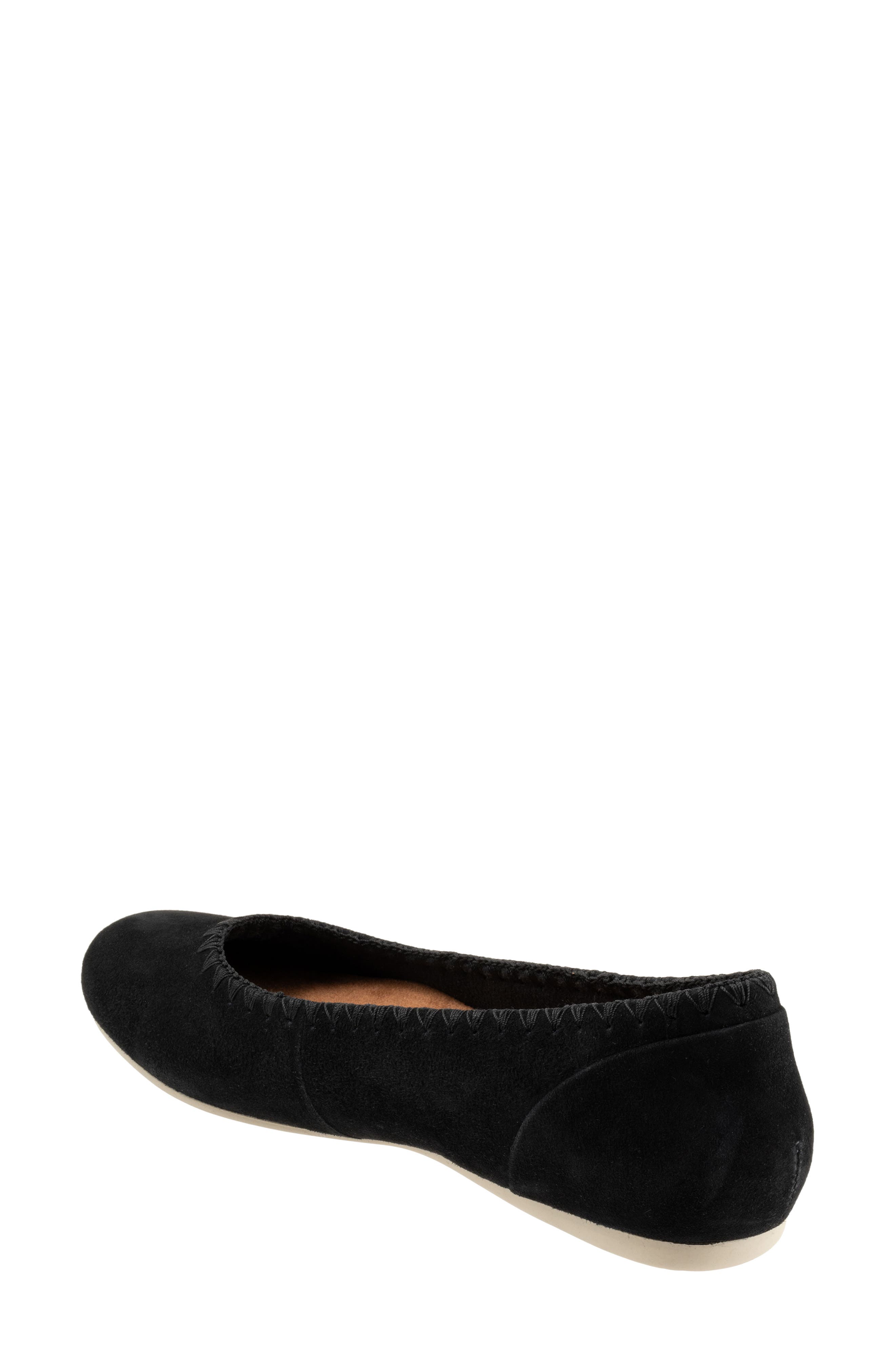 Sonoma Embroidered Ballet Flat, Alternate, color, BLACK SUEDE