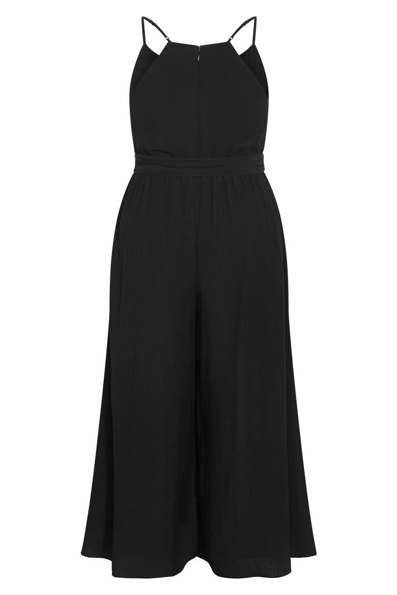 Kaira Sleeveless Wide Leg Jumpsuit, Alternate, color, BLACK