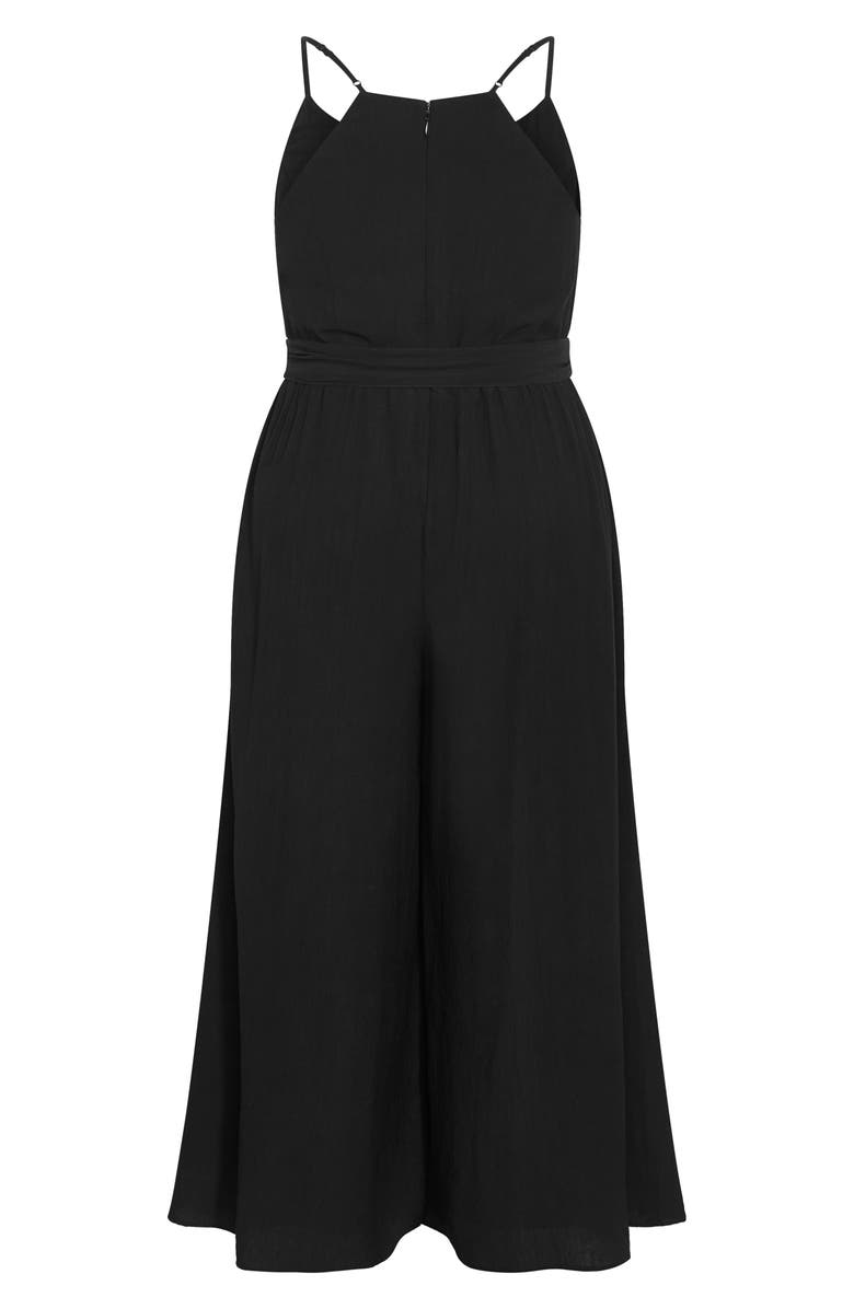 City Chic Kaira Sleeveless Wide Leg Jumpsuit, Alternate, color, 