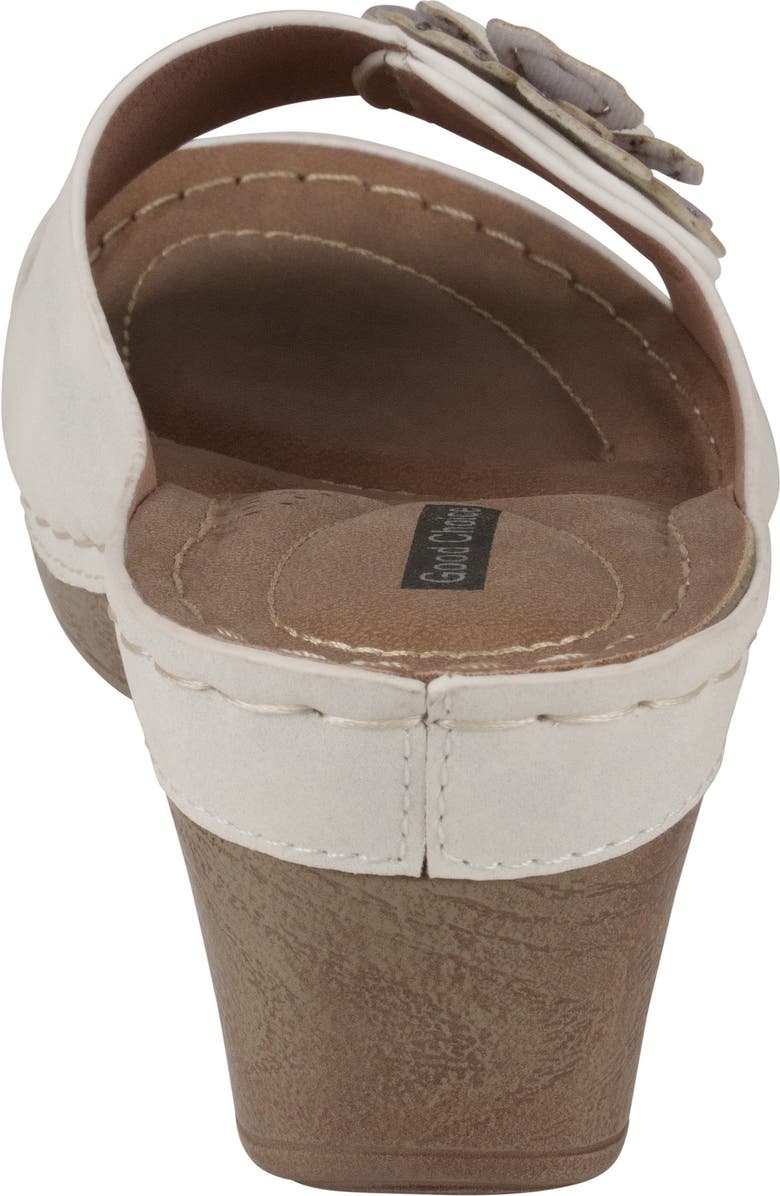 GC SHOES Naples Flower Wedge Sandal, Alternate, color, White