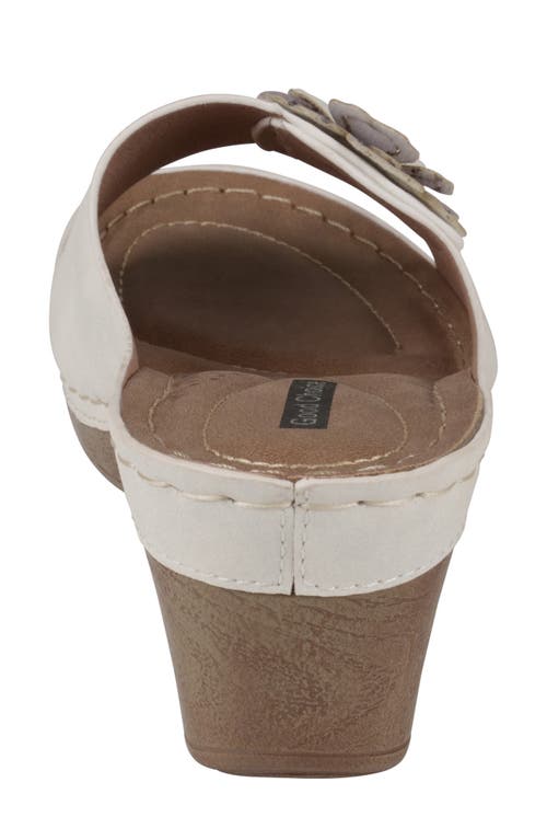 Gc Shoes Women's Naples Flower Wedge Sandals In White