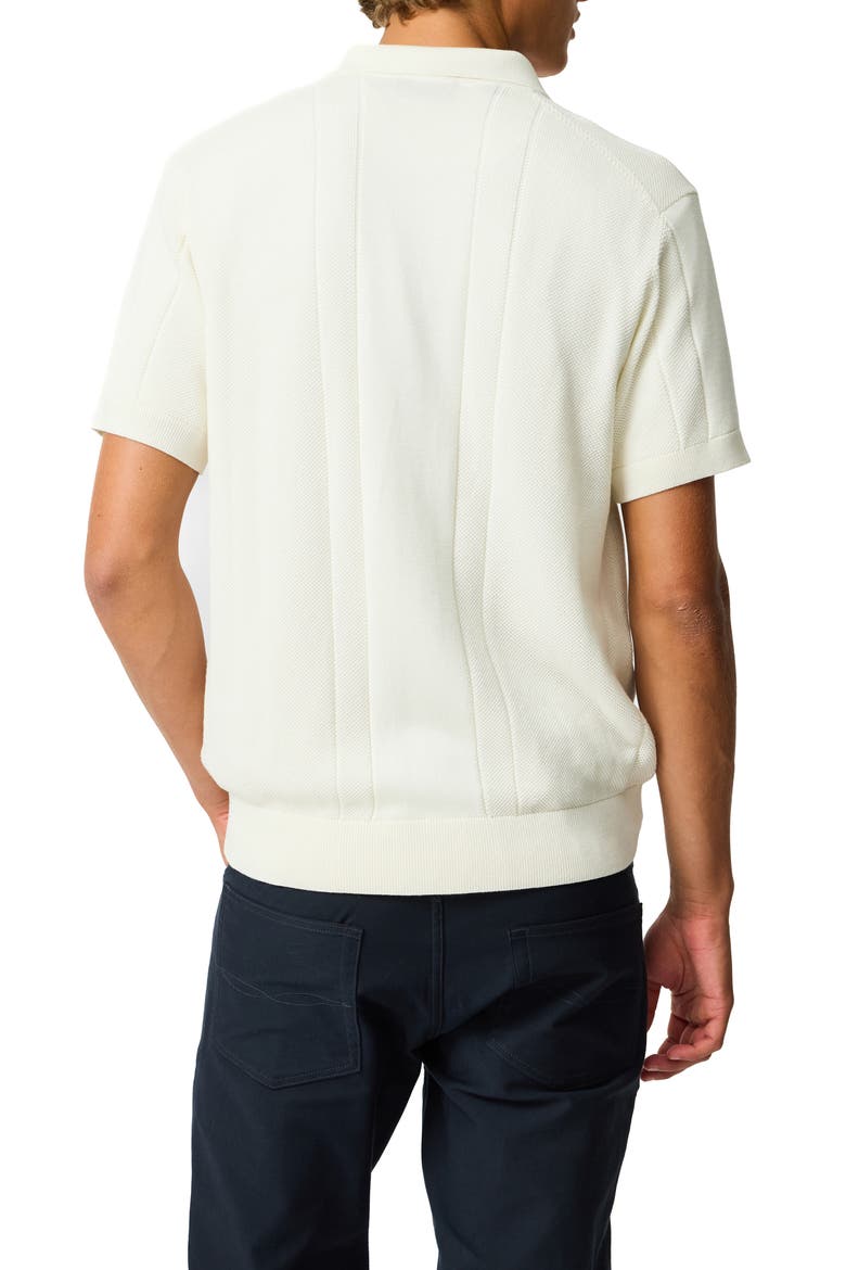 Cobb River Short Sleeve Knit Button-Up Shirt, Alternate, color, COCONUT