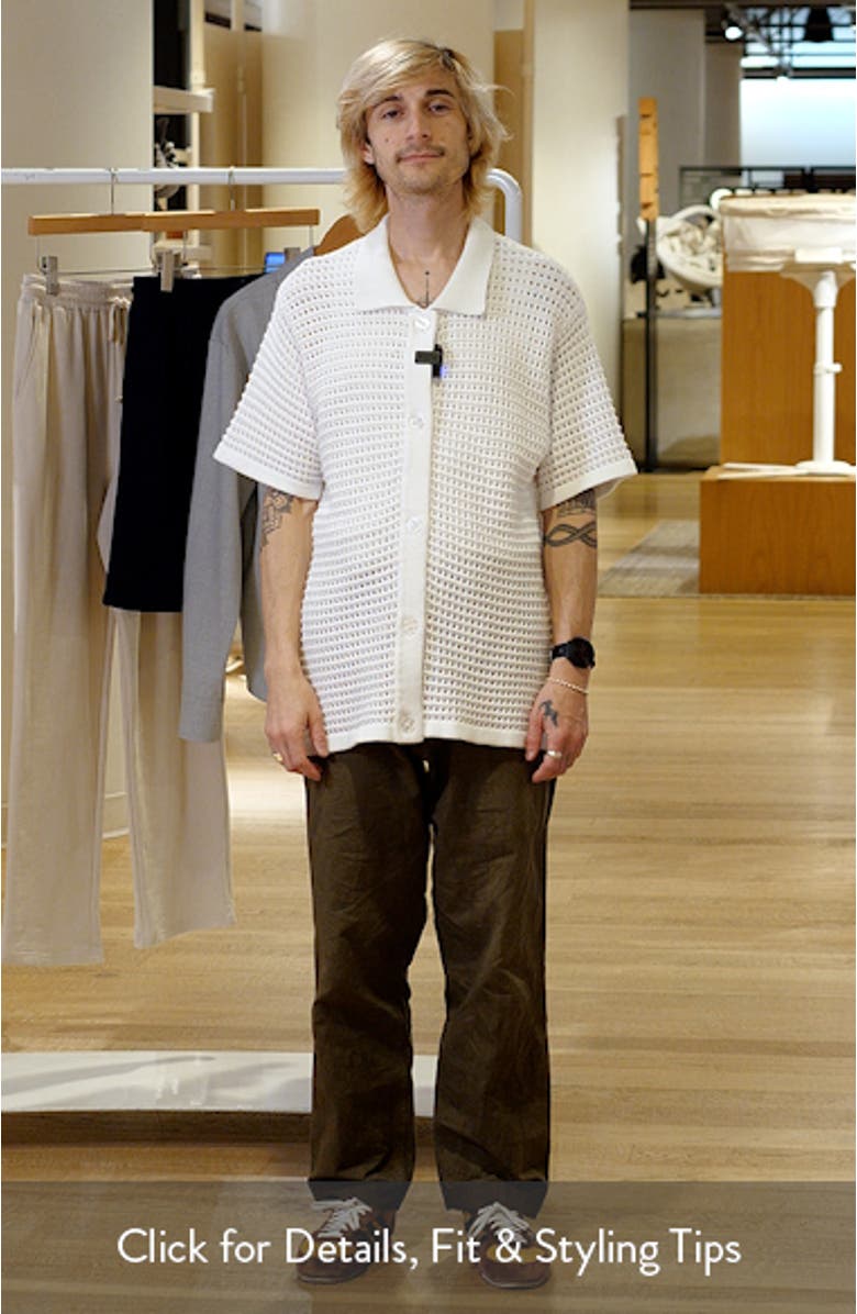 Venice Short Sleeve Knit Button-Up Shirt, sales video thumbnail