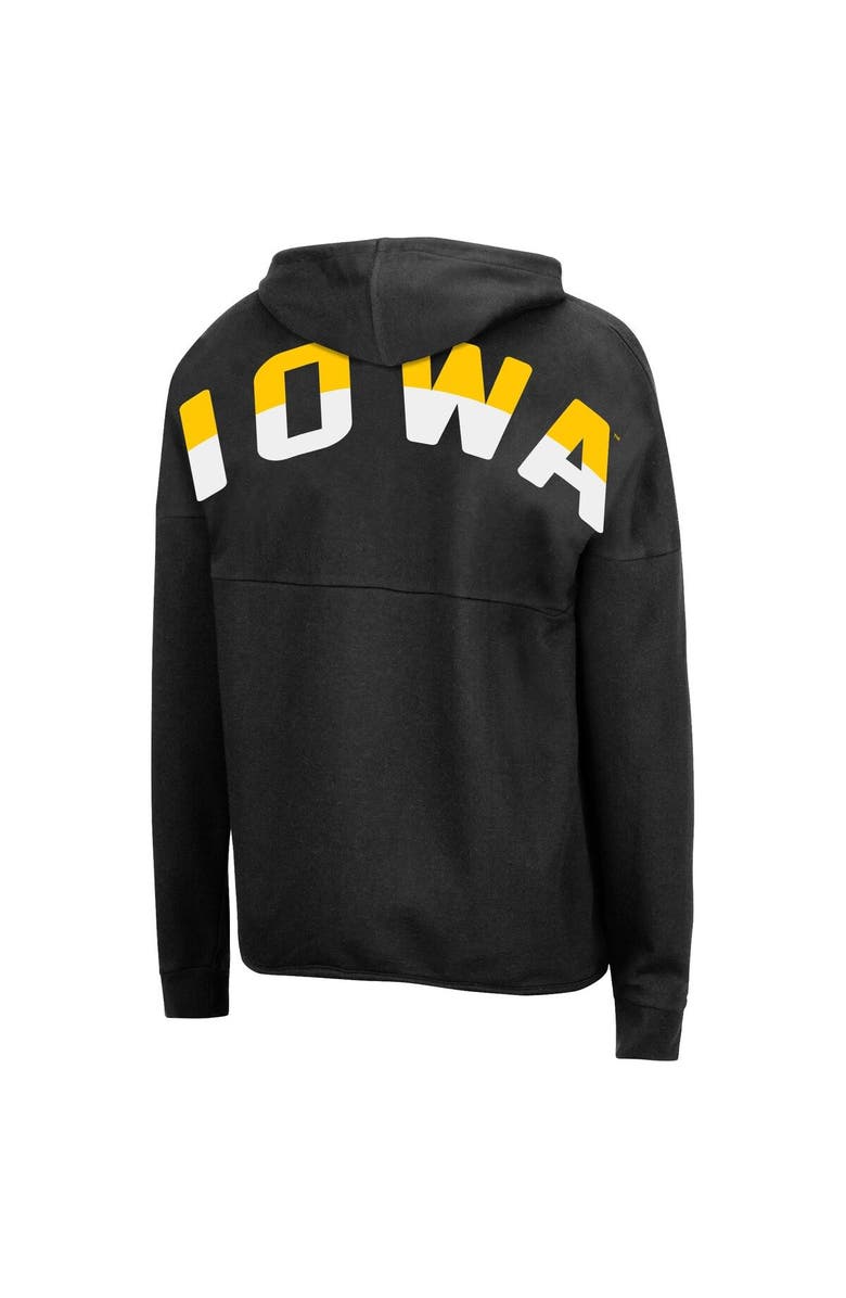 COLOSSEUM Women's Colosseum Black Iowa Hawkeyes 2-Hit Full-Zip Hoodie, Alternate, color, 