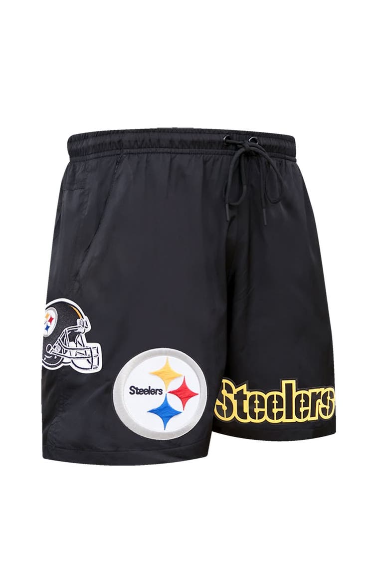 Men's Pro Standard Black Pittsburgh Steelers Woven Shorts, Alternate, color, Black