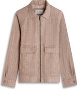 Bugatchi Linen Bomber Jacket