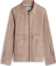 Bugatchi Linen Bomber Jacket