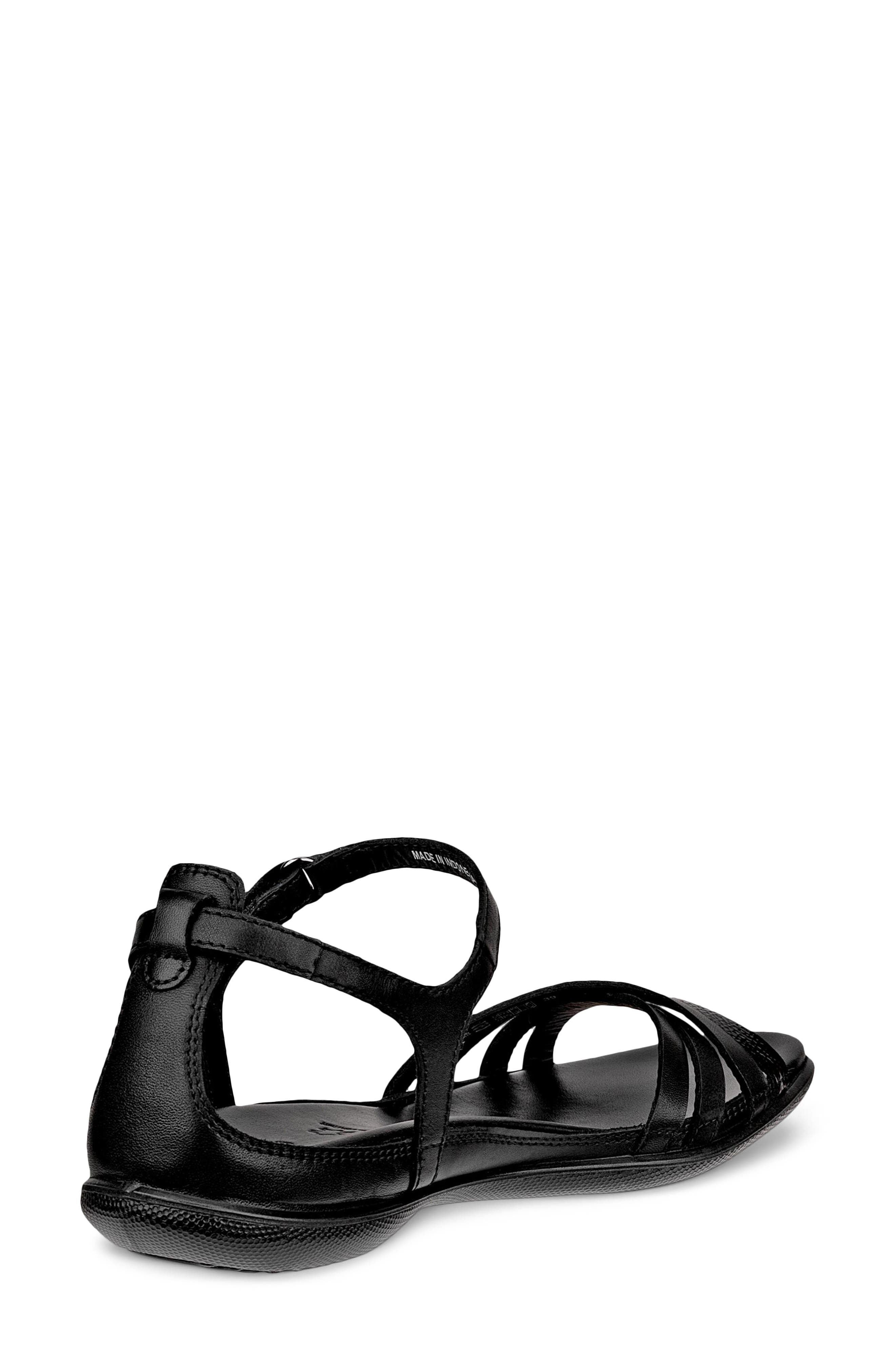 ECCO Flash Ankle Strap Sandal, Alternate, color, Black/ Black/ Black