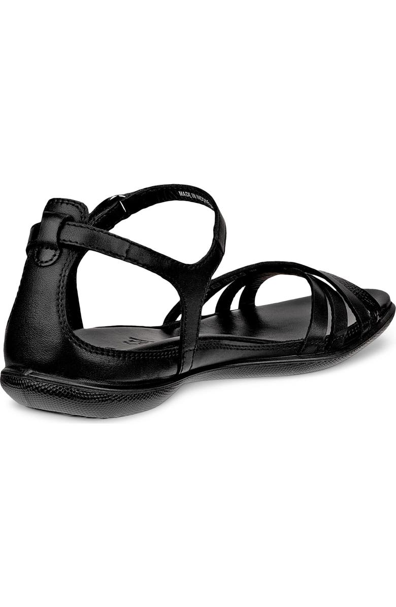 ECCO Flash Ankle Strap Sandal, Alternate, color, Black/ Black/ Black