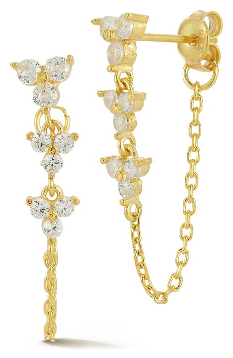 Cluster Front/Back Earrings