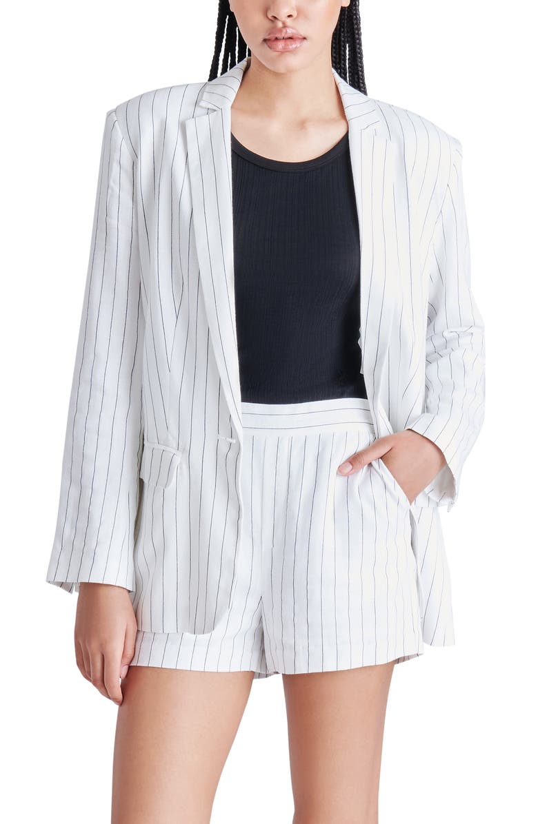 Steve Madden Jessa Pinstripe Blazer, Alternate, color, 