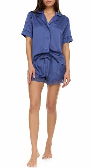 Flora Nikrooz Selena Satin Charmeuse Short Pajamas | Nordstrom Flora Nikrooz Selena Satin Charmeuse Short Pajamas | Nordstrom
