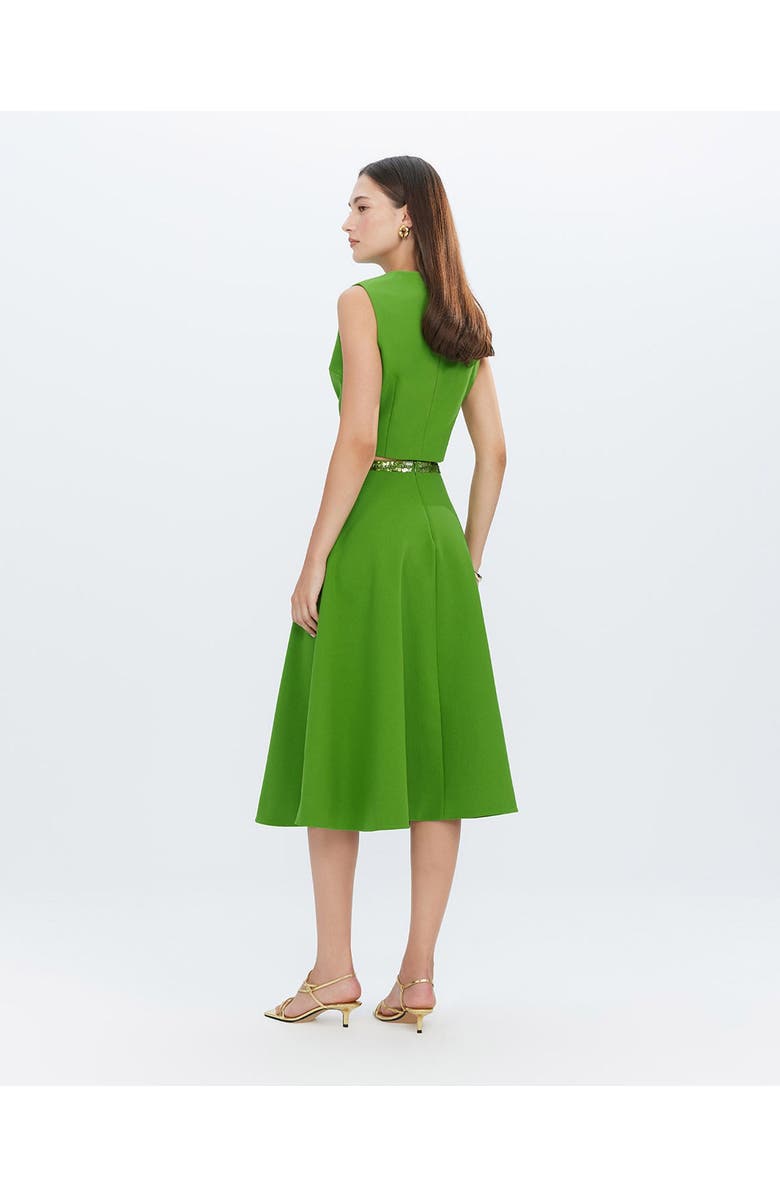 THEO The Label Harmonia Zipped Front Top, Alternate, color, Rewild Green