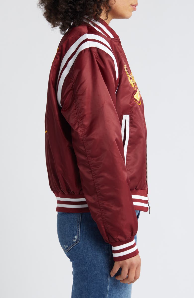 WEAR by Erin Andrews Women's WEAR by Erin Andrews Burgundy Washington Commanders Bomber Full-Zip Jacket, Alternate, color,