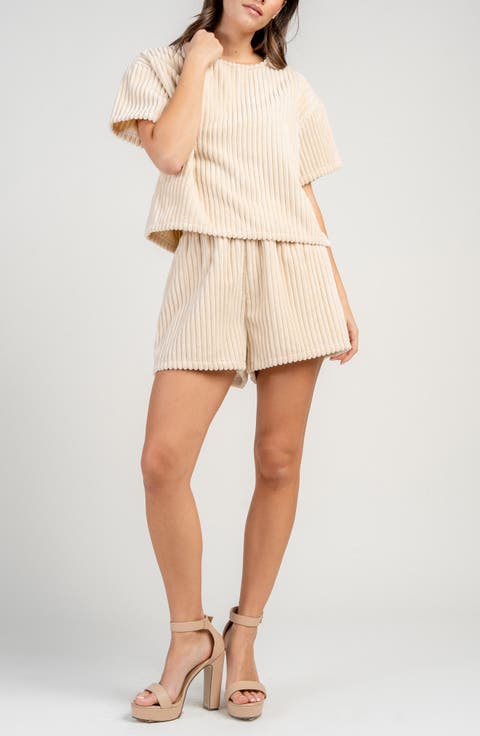 Boxy Oversized Corduroy T-shirt
