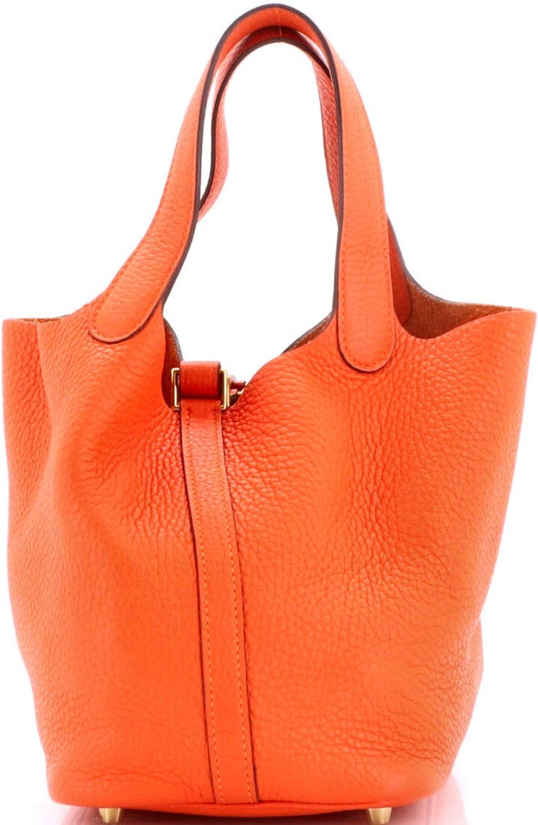 Pre-Owned Hermes Picotin Lock Bag Clemence PM, Alternate, color, Feu