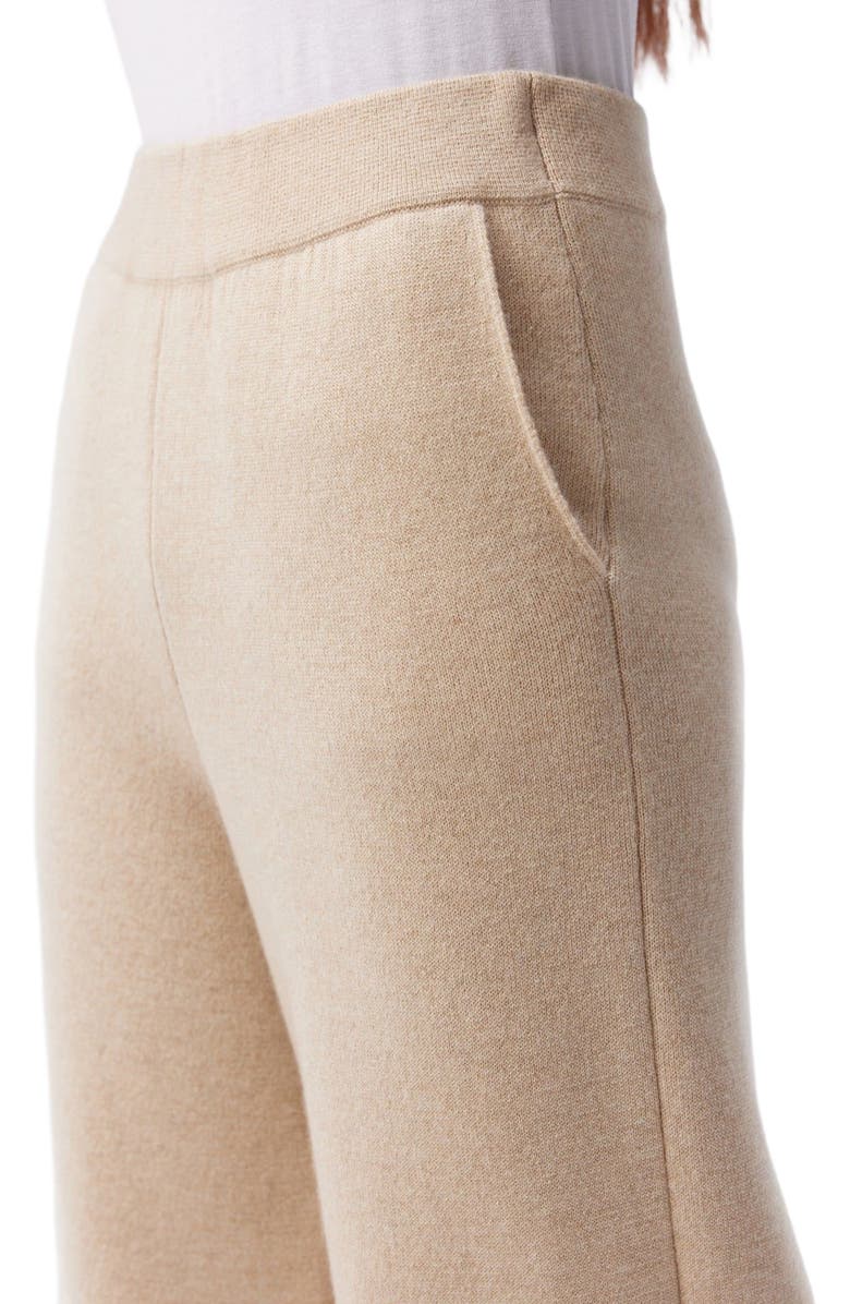 GOBI Mongolian Cashmere Cashmere Wide-Leg Pants, Alternate, color, Beige