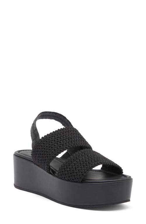 Nordstrom Rack Cassie Platform Wedge Slingback Sandal In Black