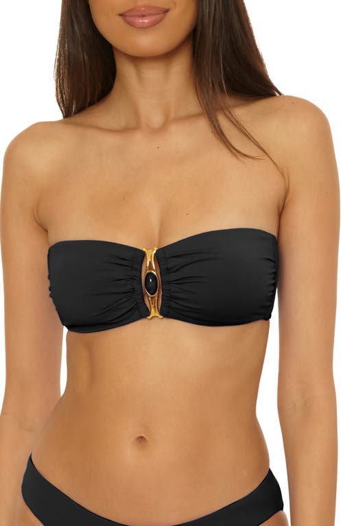 Becca Rock Solid Bandeau Bikini Top In Black