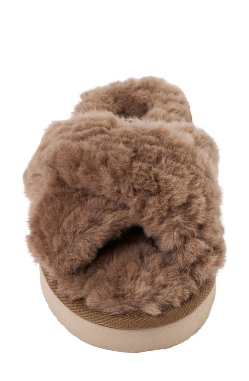Minnetonka Teddy 3 Faux Fur Slipper In Animal Print