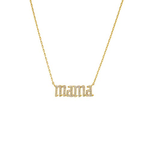 Pave Mama Pendant Necklace