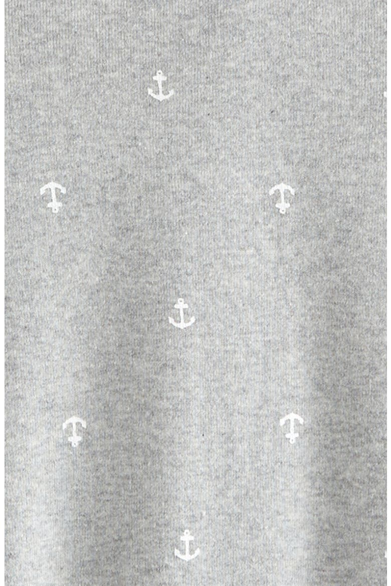 Romper, Bib & Shorts Set, Alternate, color, GREY HEATHER ANCHORS