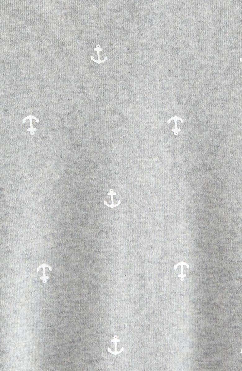 Nordstrom Romper, Bib & Shorts Set, Alternate, color, Grey Heather Anchors