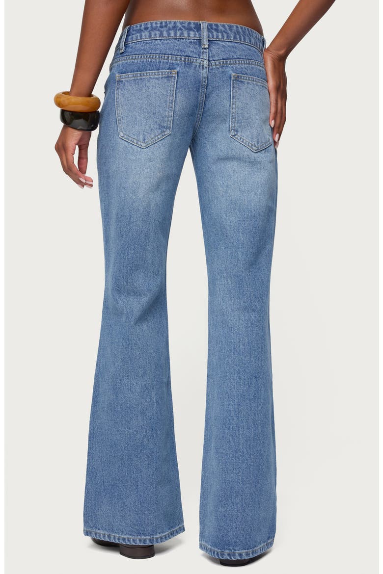 Kiarah Low Rise Flare Jeans, Alternate, color, BLUE-WASHED