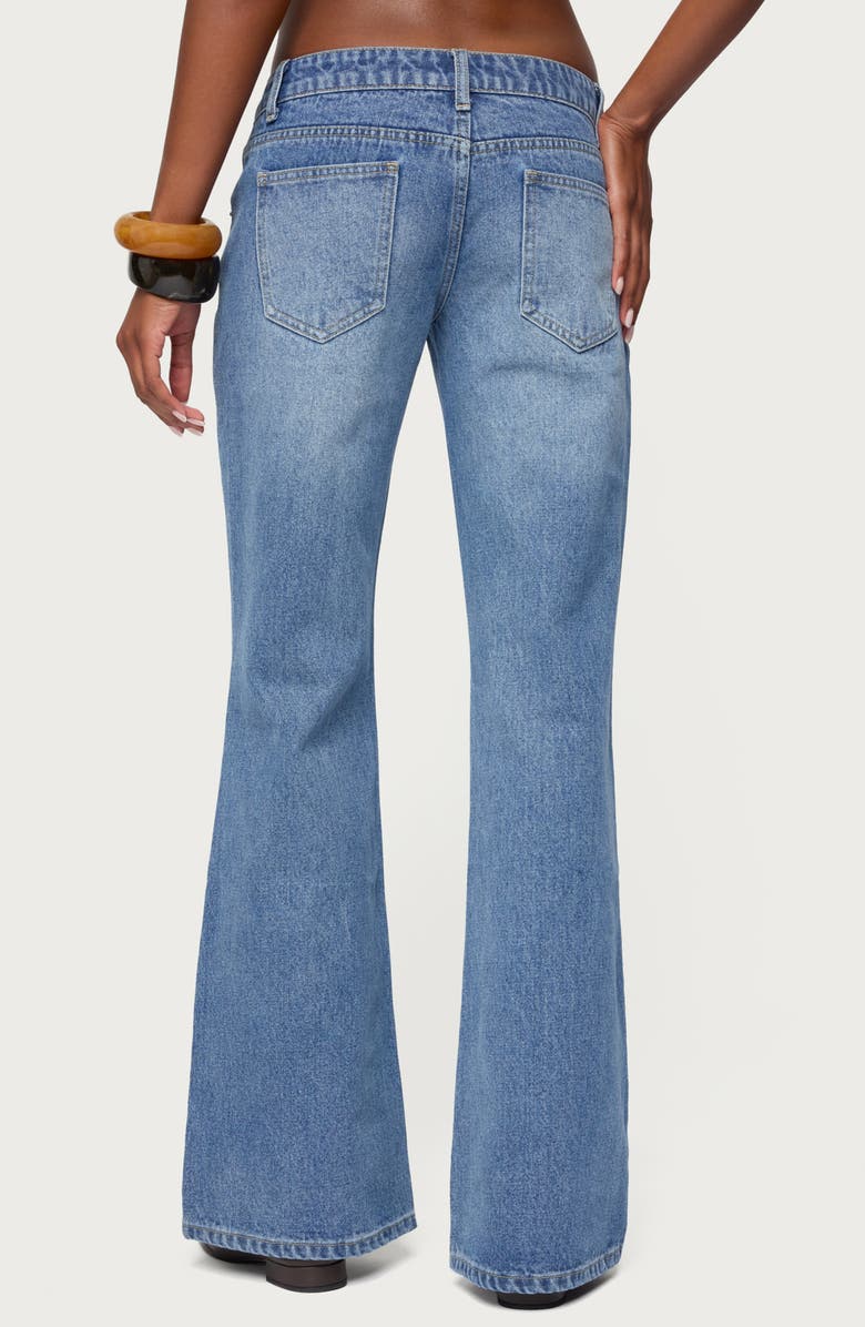 EDIKTED Kiarah Low Rise Flare Jeans, Alternate, color, Blue-Washed