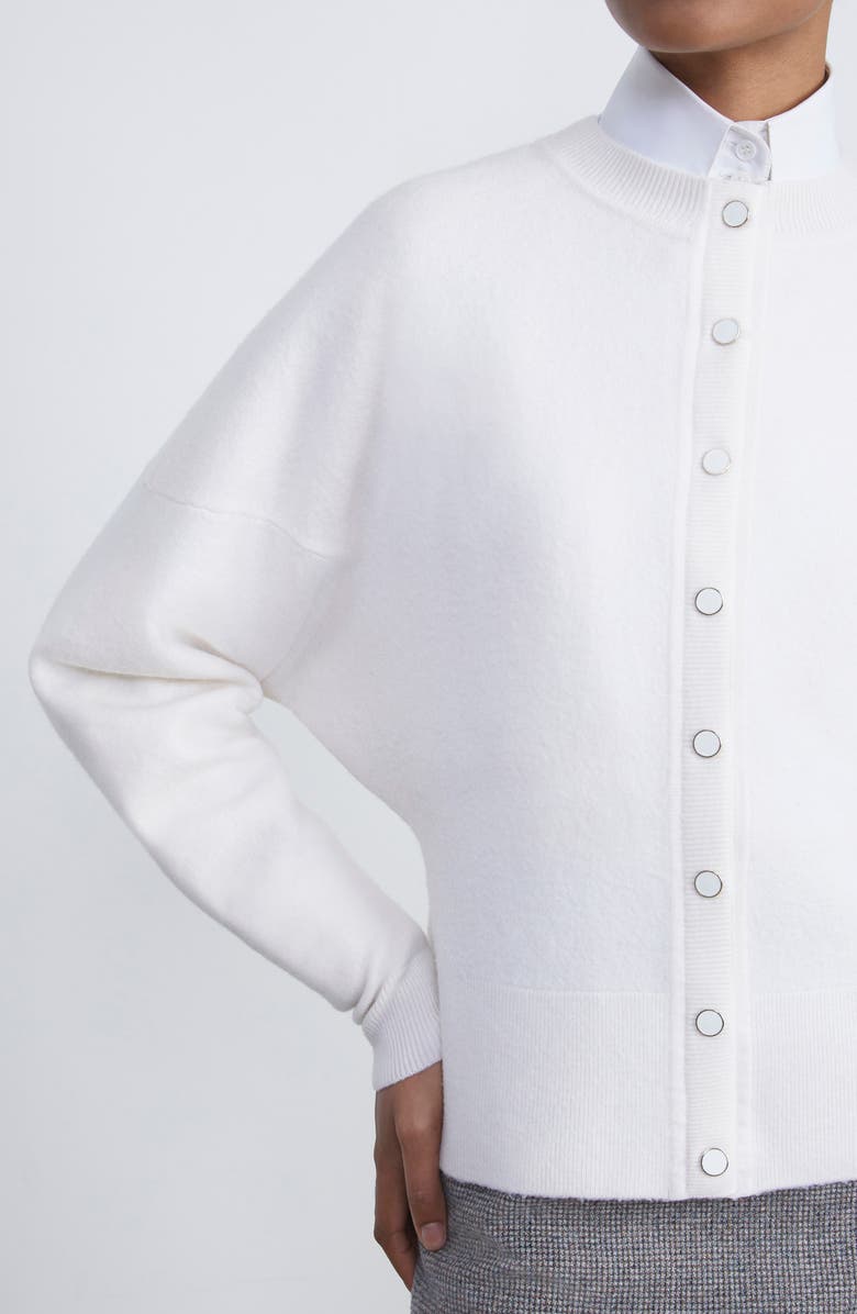 Lafayette 148 New York Snap Front Wool Cardigan, Alternate, color, 