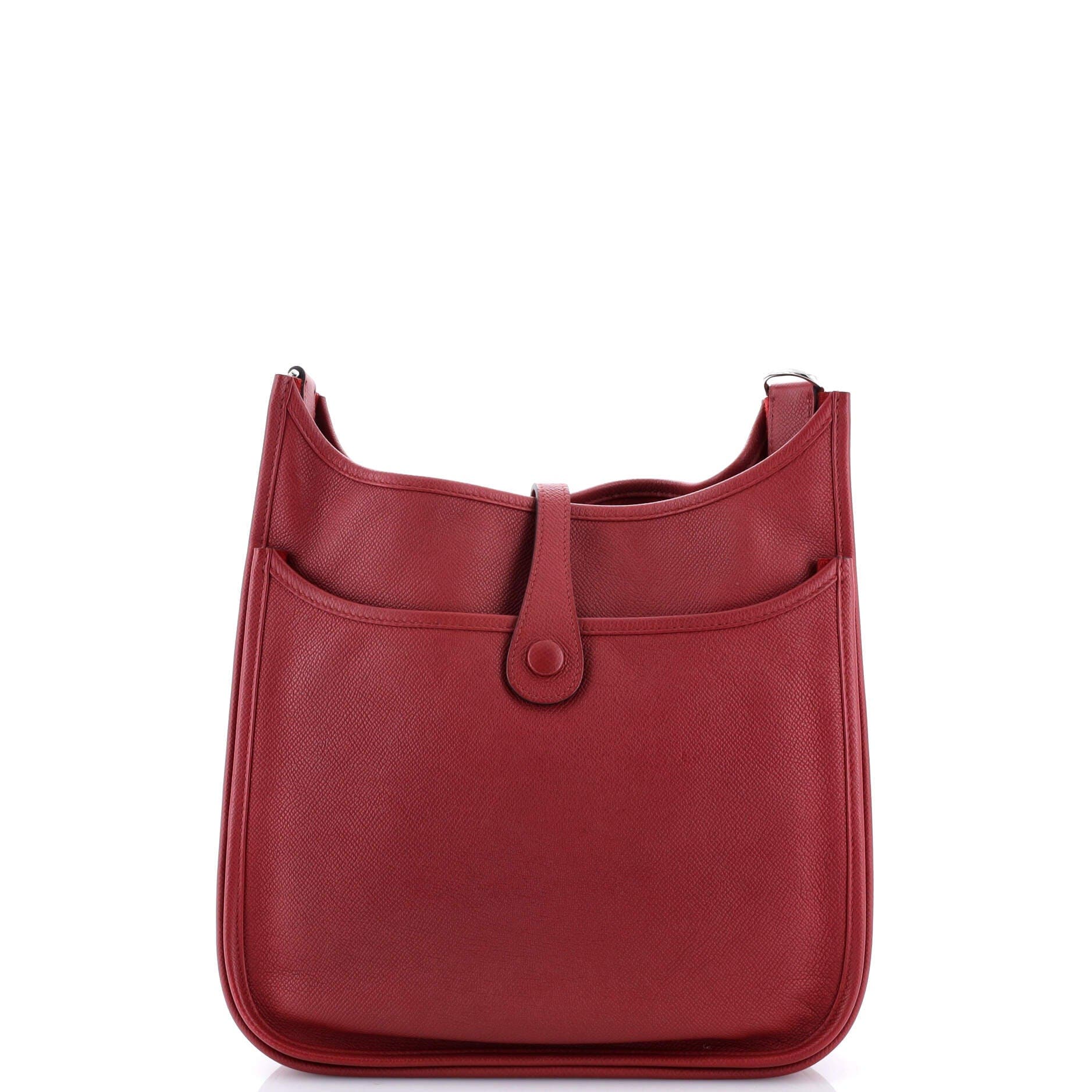Pre-Owned Hermes Evelyne Bag Gen III Epsom PM, Alternate, color, Rouge Grenat