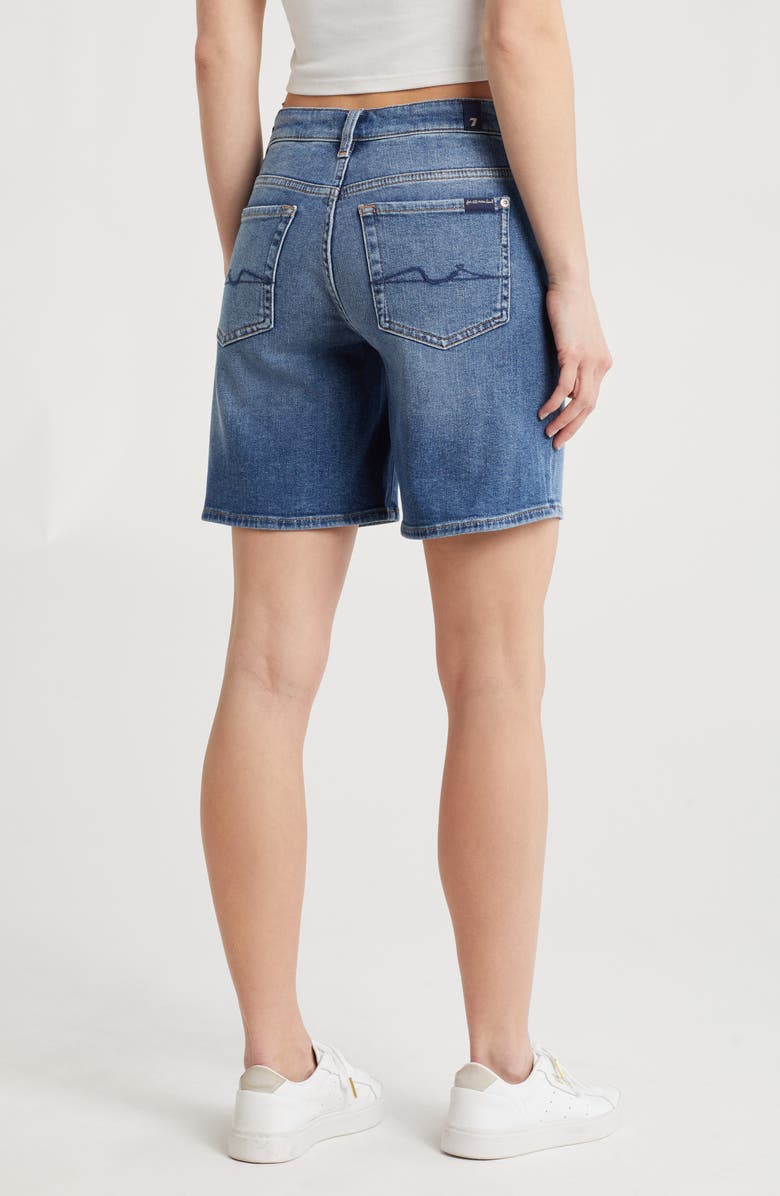 7 For All Mankind Denim Boy Shorts, Alternate, color, Midelt