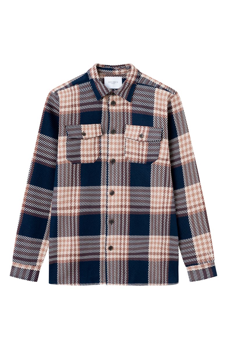 Les Deux Jesse Check Hybrid 2.0 Button-Up Shirt, Main, color,