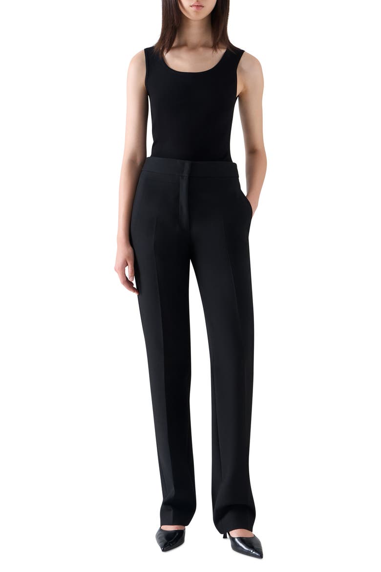 Embellished Stretch Knit Tank, Alternate, color, BLACK