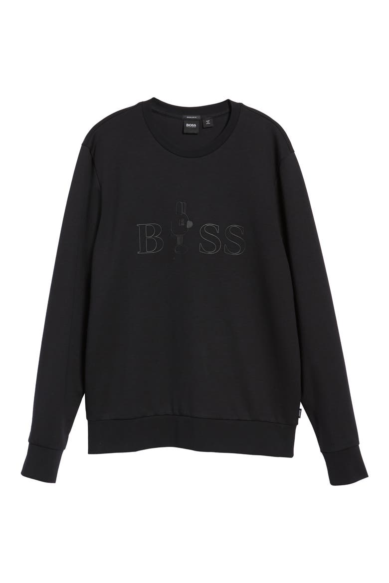 x Jeremyville Stadler JV Crewneck Sweatshirt (Nordstrom Exclusive), Alternate, color, BLACK