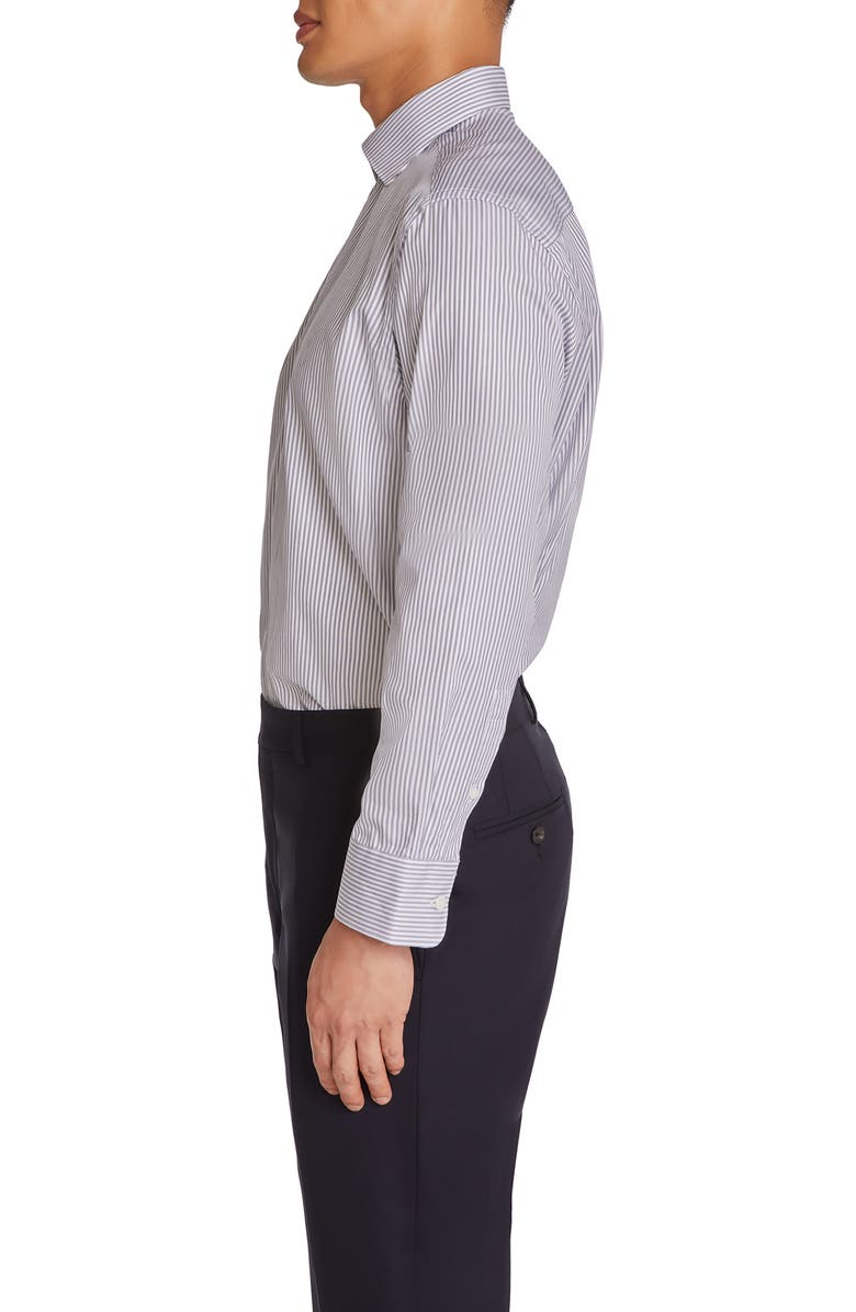 Jack Victor Greene Midnight Stripe Cotton Dress Shirt, Alternate, color, 