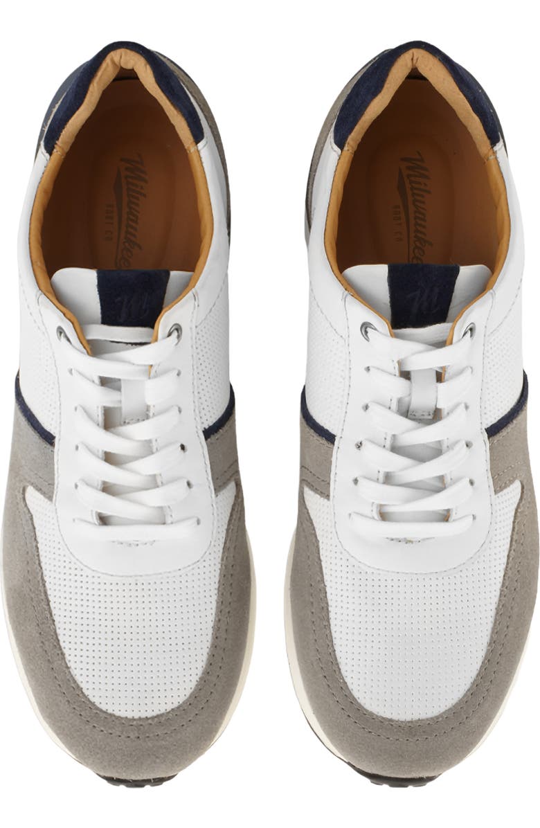 Milwaukee Boot Company Gallun Sneaker, Alternate, color, White/ Grey