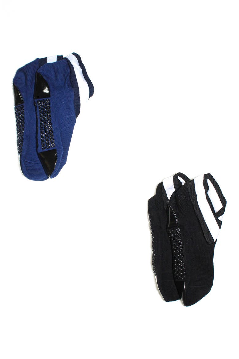 Varsity Assorted 2-Pack Ankle Grip Socks, Main, color, BLACK - NAVY