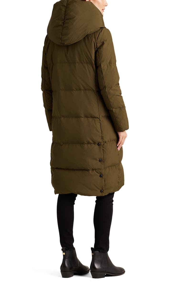 Lauren Ralph Lauren Pillow Collar Hooded Puffer Coat, Alternate, color,