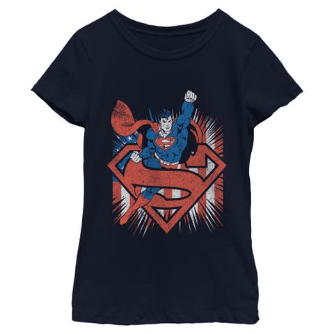 Girl's Superman Festive Pose  Graphic T-Shirt