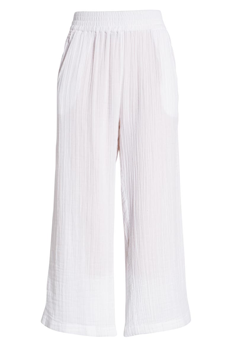 Premium Surf Cotton Beach Pants, Alternate, color, WHITE