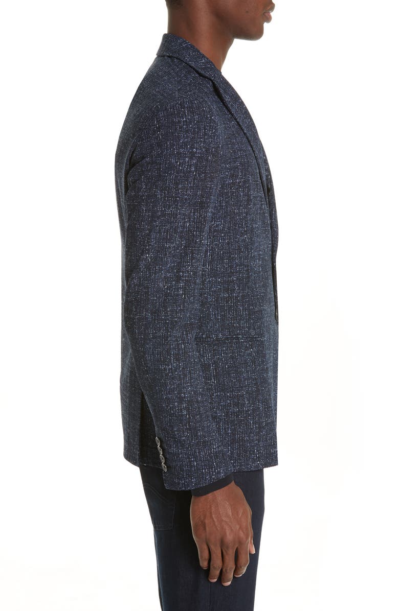 Emporio Armani Trim Fit Seersucker Sport Coat, Alternate, color,