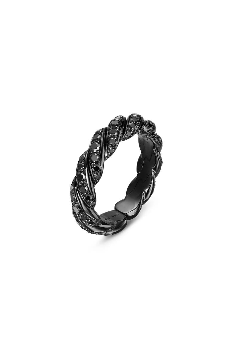 David Yurman Sculpted Cable Flex Band Ring, Alternate, color, 18K Wg Black Rhodium