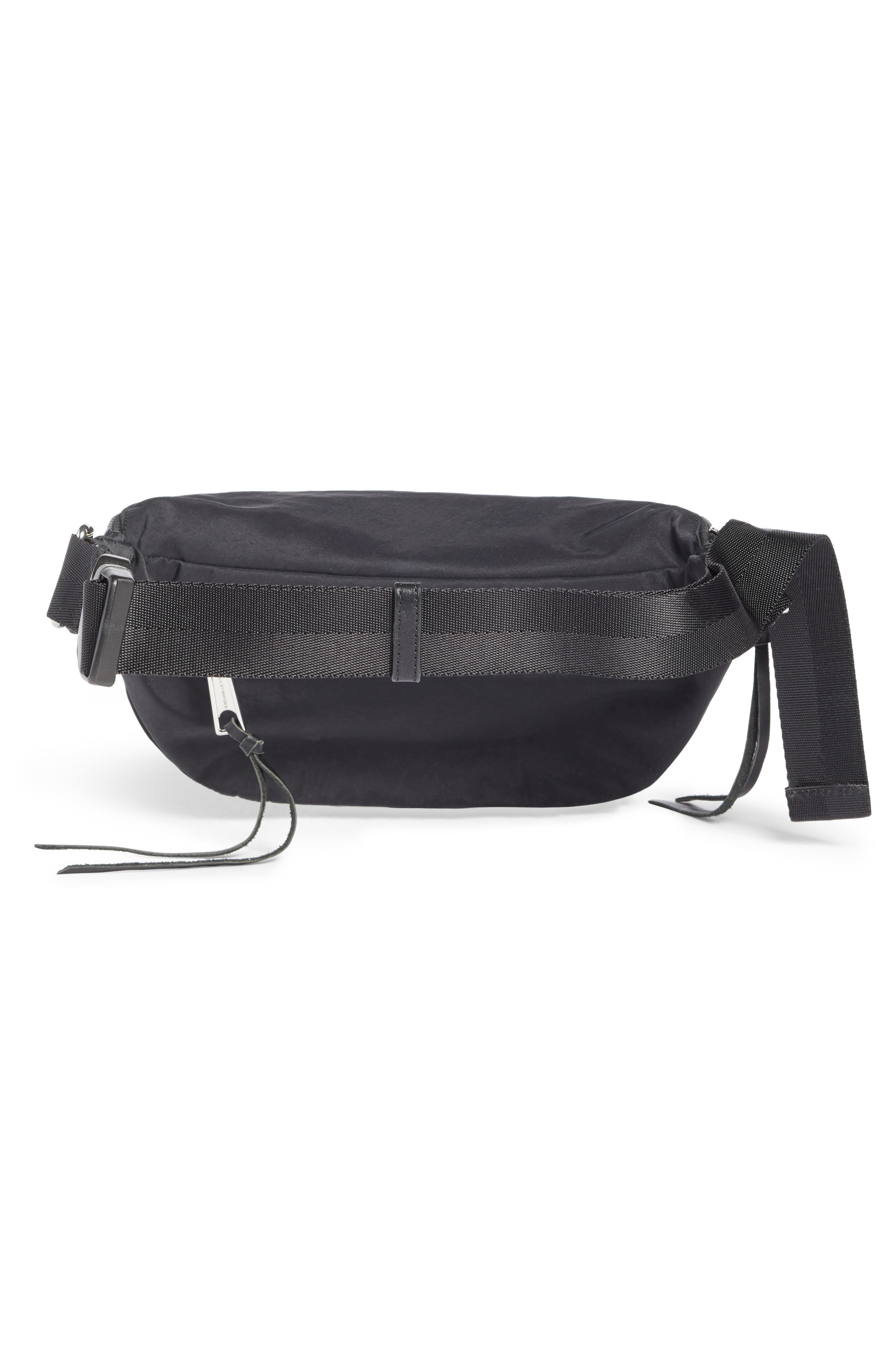 Nylon Belt Bag, Alternate, color, BLACK