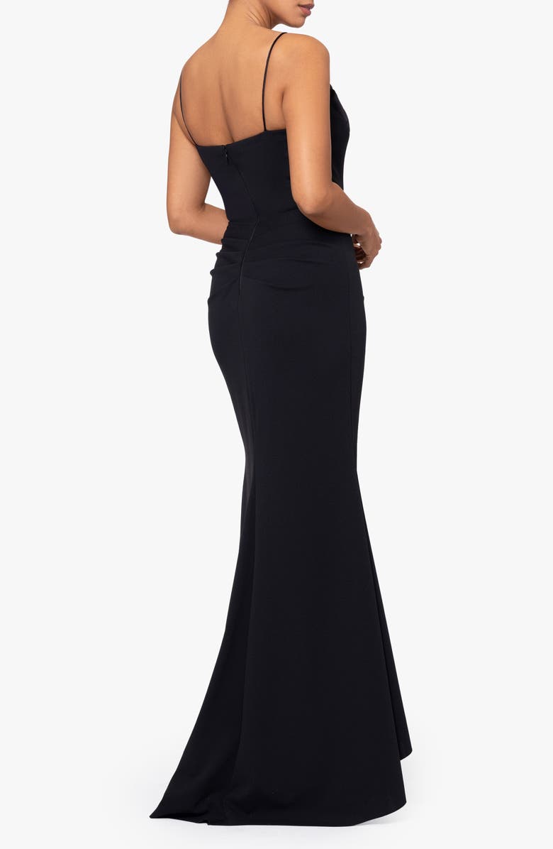 Xscape Evenings Gathered Satin & Crepe Mermaid Gown, Alternate, color,