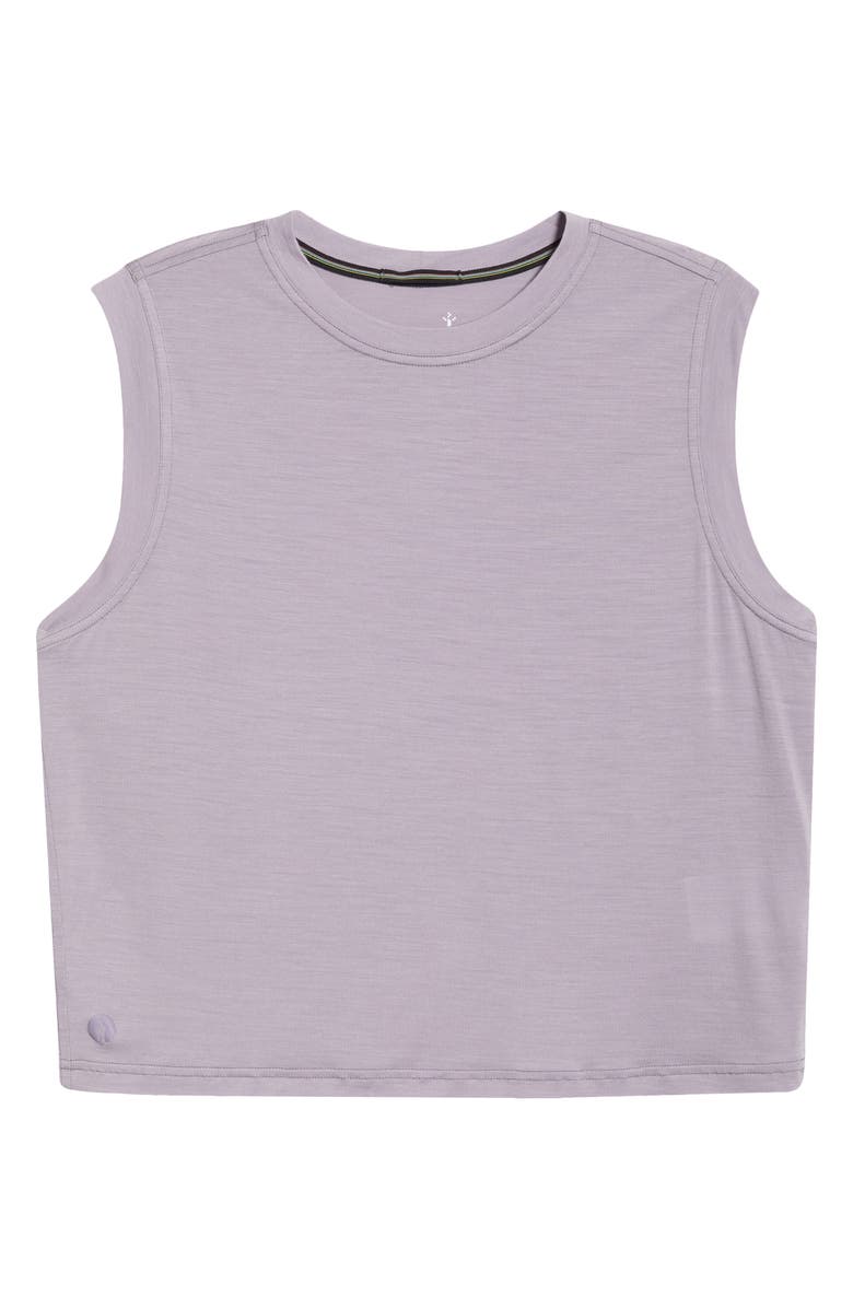 Smartwool Active Ultralite Crop Tank, Main, color, Purple Storm